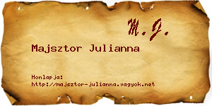 Majsztor Julianna névjegykártya